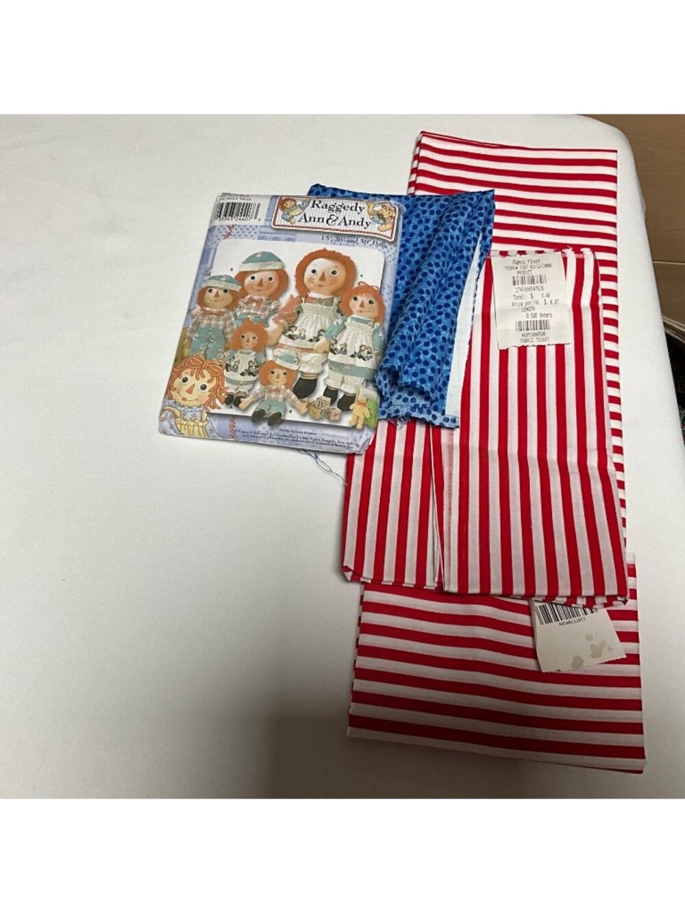 Simplicity 9447 Classic Raggedy Ann & Andy 15” 26" 36" Dolls Pattern & Fabric